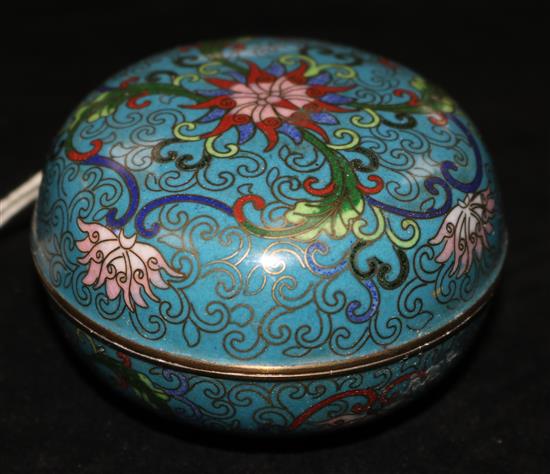 A Chinese cloisonne box